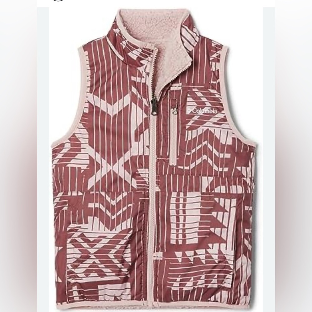 Columbia Girl's Hakatai Reversible Vest Pink
Zipper Sherpa Fleece